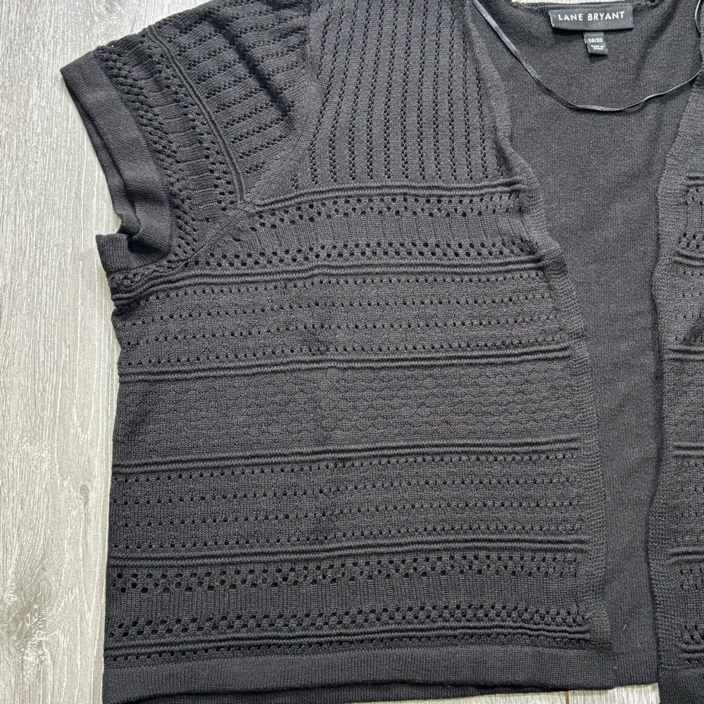 Lane Bryant open front lightweigy cardigan womens sz 18/20 short sleeves - Picture 5 of 6